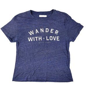 Spiritual Gangster Graphic T-Shirt Wander With Love Tee Women's Small